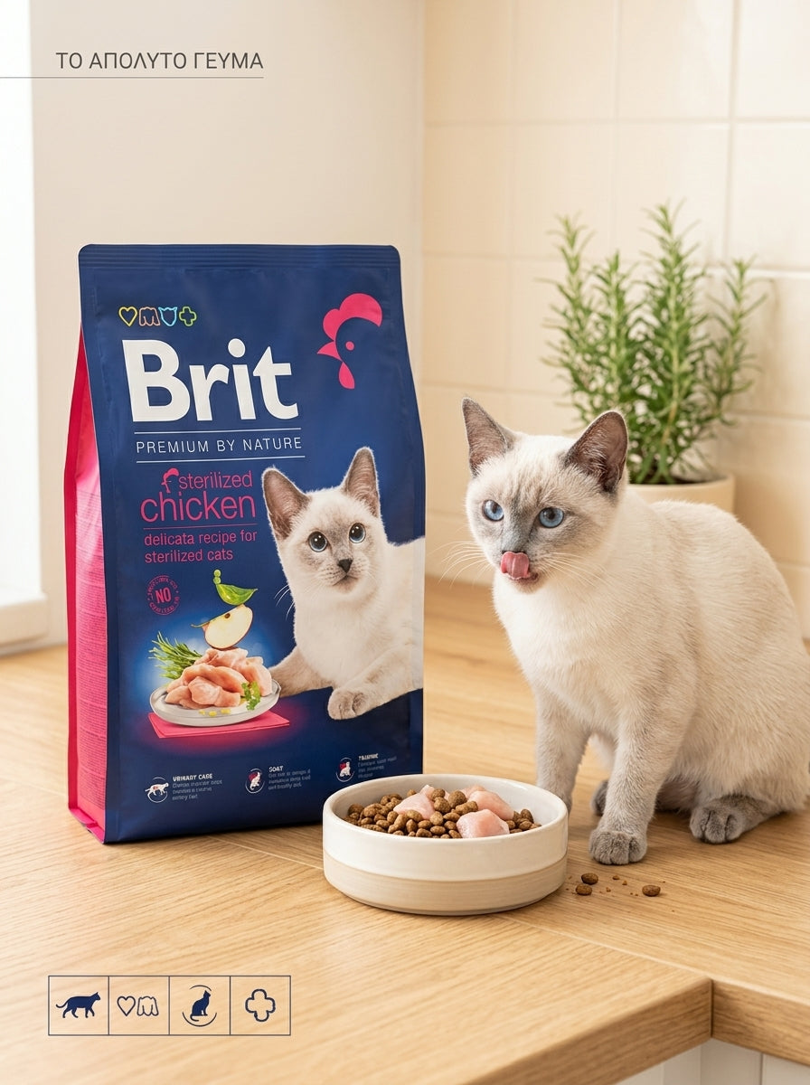 Brit Premium By Nature Cat Sterilized Chicken 8Kg