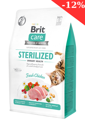 Brit care cat sterilised-urinary with chicken 2 Kgr