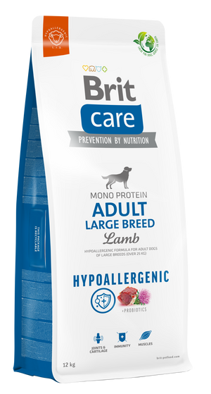 "Brit Care Hypoallergenic Adult Large Lamb υποαλλεργική ξηρά τροφή για μεγαλόσωμους σκύλους 12kg"