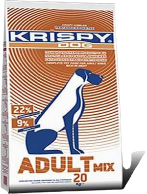 KRISPY ADULT DOG MIX Tρίχρωμη 20kg