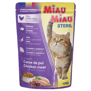 Miau Miau Chicken Meat Sterilised 100gr