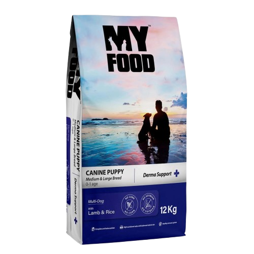 "Myfood Derma Support Puppy Αρνί & Ρύζι 12kg - Ξηρά Τροφή για Κουτάβια Medium Large Breed"