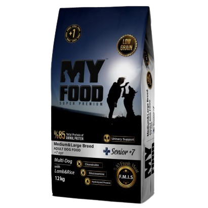 "Myfood Derma Support Senior 12+1 KG - Ξηρά τροφή για ηλικιωμένους σκύλους με αρνί και ρύζι"