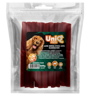 Uniq 500gr Dental Lamb Sticks with Glucosamine 15cm - Οδοντιατρικά στικ αρνιού με γλυκοζαμίνη για σκύλους