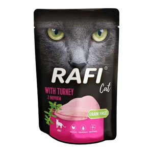 Rafi Cat Adult με Γαλοπούλα 100gr | Υγρή Τροφή Γάτας Χωρίς Σιτηρά