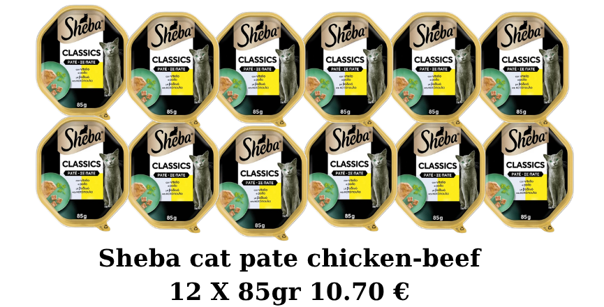 Sheba cat pate chicken-beef 12x85gr