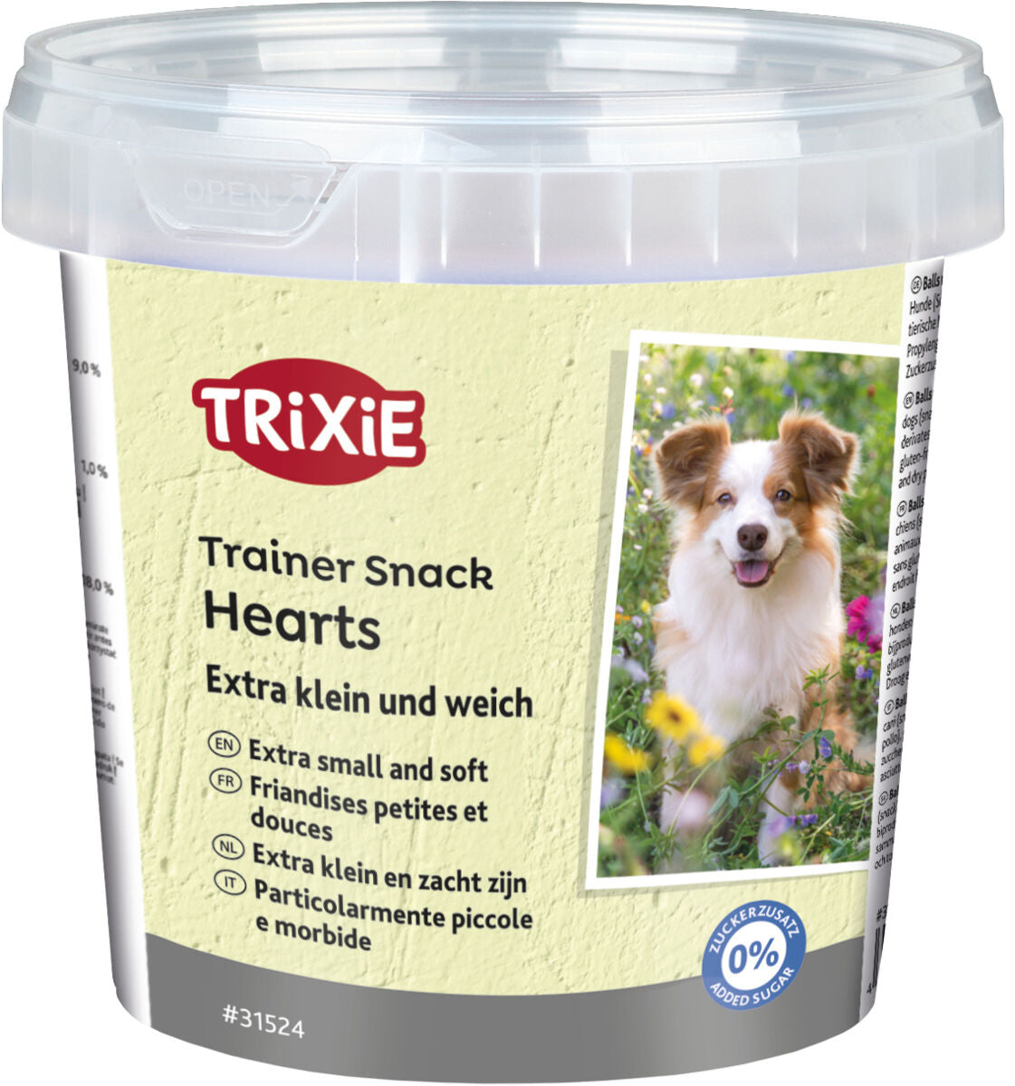 Trixie Trainer Snack Hearts 200gr, μαλακές λιχουδιές εκπαίδευσης σε σχήμα καρδιάς με κοτόπουλο, αρνί και σολομό