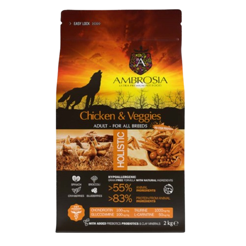 Ambrosia grain free adult chicken & veggies 2k