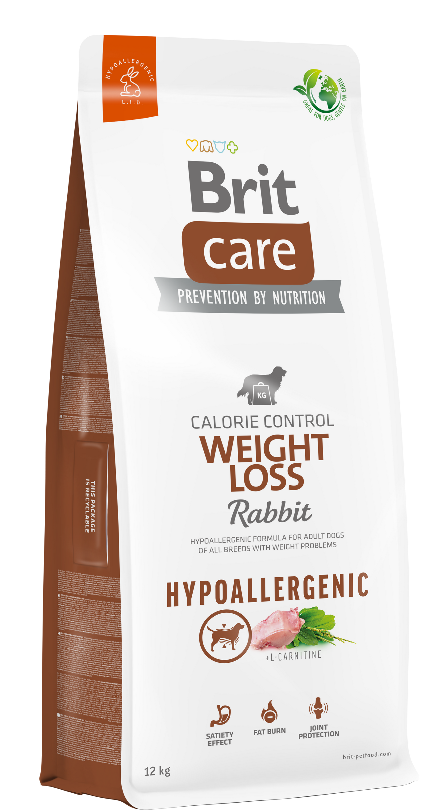 "Brit Care Hypoallergenic Weight Loss Rabbit υποαλλεργική ξηρά τροφή για διαχείριση βάρους 12kg"