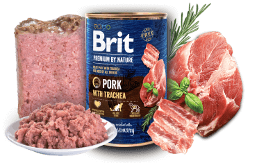 "Brit Premium Pork with Trachea 400gr - Υγρή τροφή σκύλου με χοιρινό, κοτόπουλο και τραχεία"
