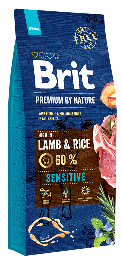 Brit Premium By Nature Dog Sensitive ξηρή τροφή σκύλου με αρνί 15kg