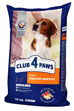 Club 4 paws adult breeds with chicken 14 Kg