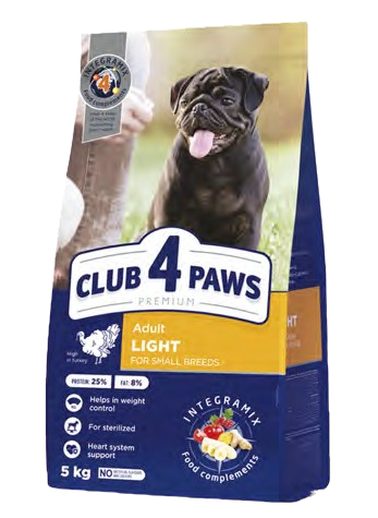 Club 4 paws adult light turkey small breeds 5 Kg