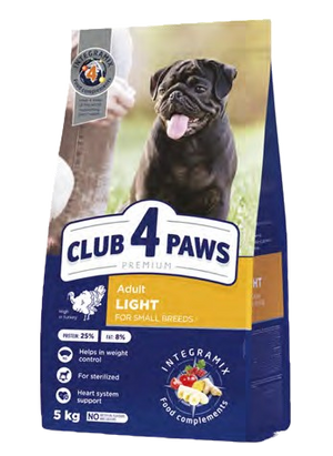 Club 4 paws adult light turkey small breeds 5 Kg