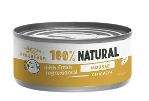Fresh Farm 100% Natural μους με κοτόπουλο για γάτες, κονσέρβα 85gr