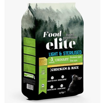 Food Elite Super Premium Urinary steril cat with chicken 15 Kgr