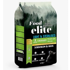 Food Elite Super Premium Urinary steril cat with chicken 15 Kgr