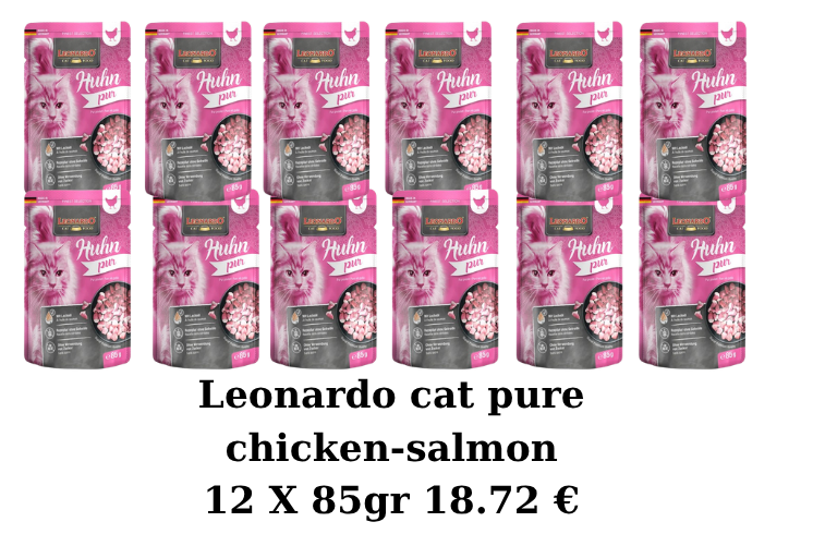  Leonardo cat pure chicken-salmon 12x85gr 
