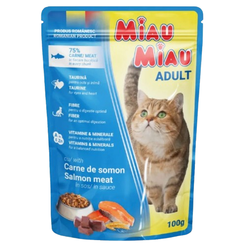 Miau Miau Adult Salmon Meat 100 gr