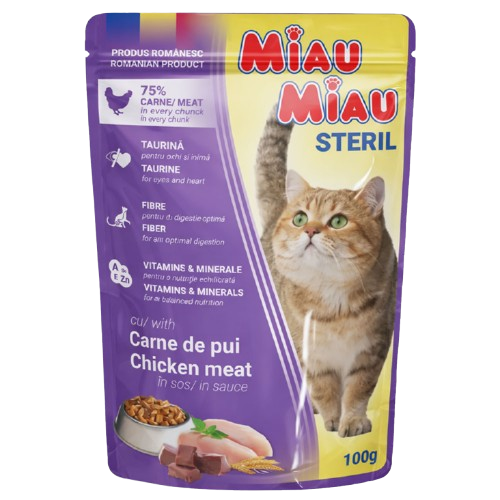 Miau Miau Chicken Meat Sterilised 100gr