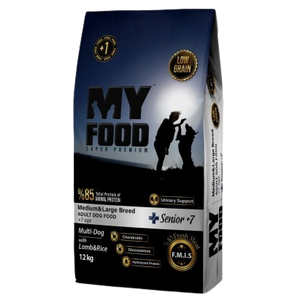"Myfood Derma Support Senior 12+1 KG - Ξηρά τροφή για ηλικιωμένους σκύλους με αρνί και ρύζι"