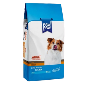 "PawPaw Adult Dog Food 15 KG - Ξηρά τροφή σκύλου με γεύση μοσχαριού".
