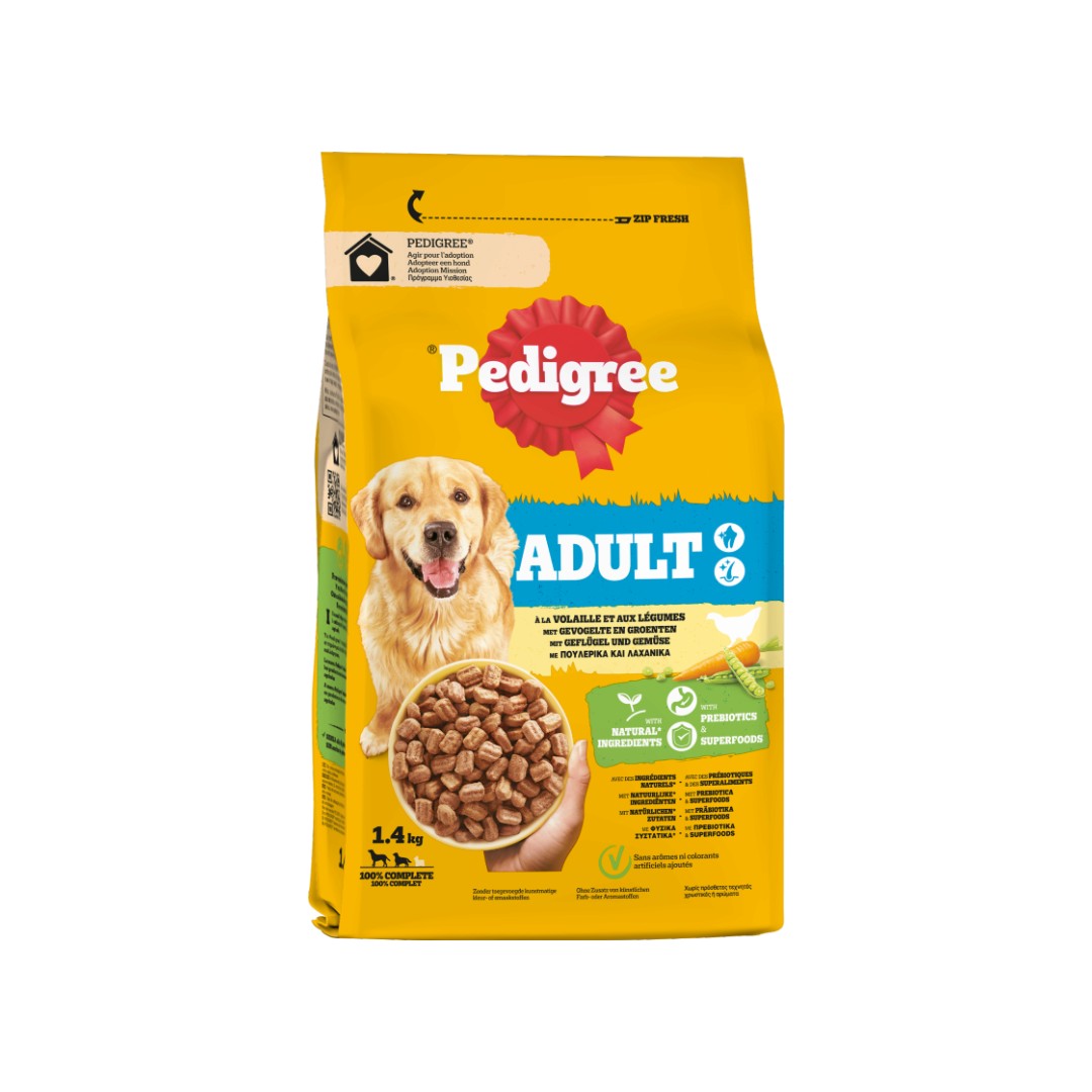 Pedigree adult κοτοπουλο και λαχανικά 1.4Kgr