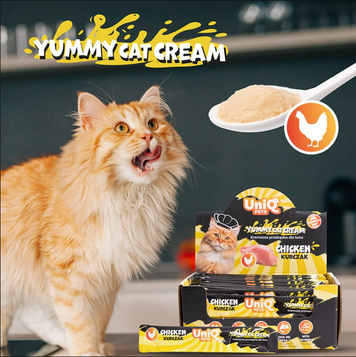 Uniq Yummy Cat Cream 15gr για Γάτες με Κοτόπουλο