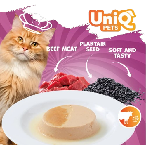 Uniq Delicious Pate 30gr για Γάτες με Μοσχάρι και Σπόρους Πλάτανου σε Τασάκι 8τμχ