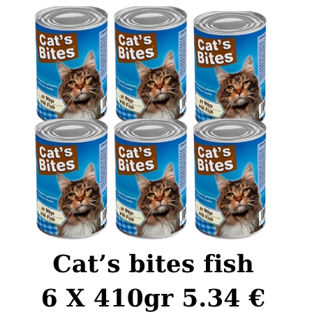 cat's bites fish 6x410gr