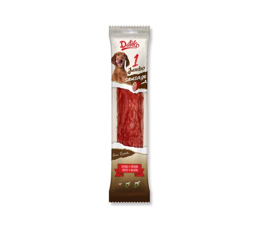 "Dafiko Λουκάνικο Jumbo Size 30g — λιχουδιά σκύλου από χοιρινό ζαμπόν"