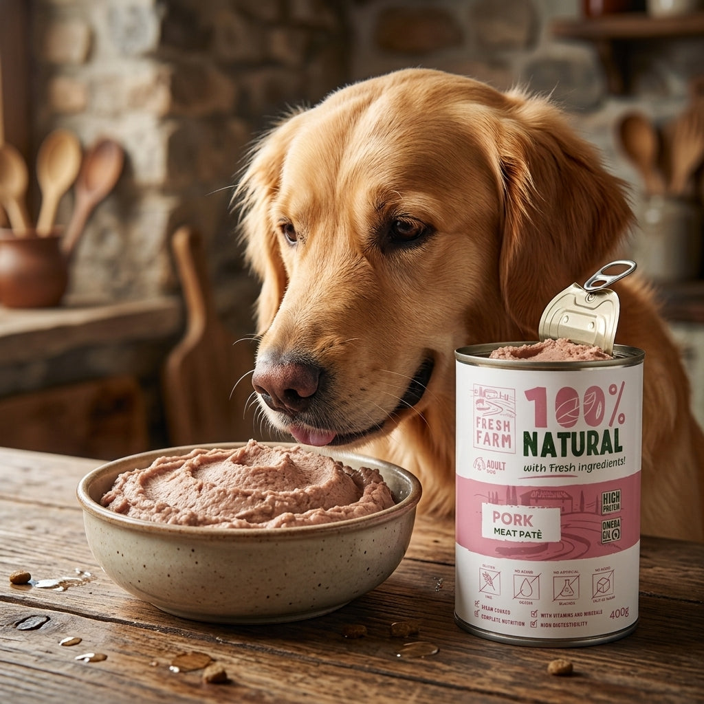Fresh Farm 100% Natural soft pâté with pork Can 400g