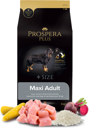 Prospera Plus Maxi Adult τροφή σκύλου 3kg για μεγαλόσωμες φυλές με γλυκοζαμίνη και χονδροϊτίνη
