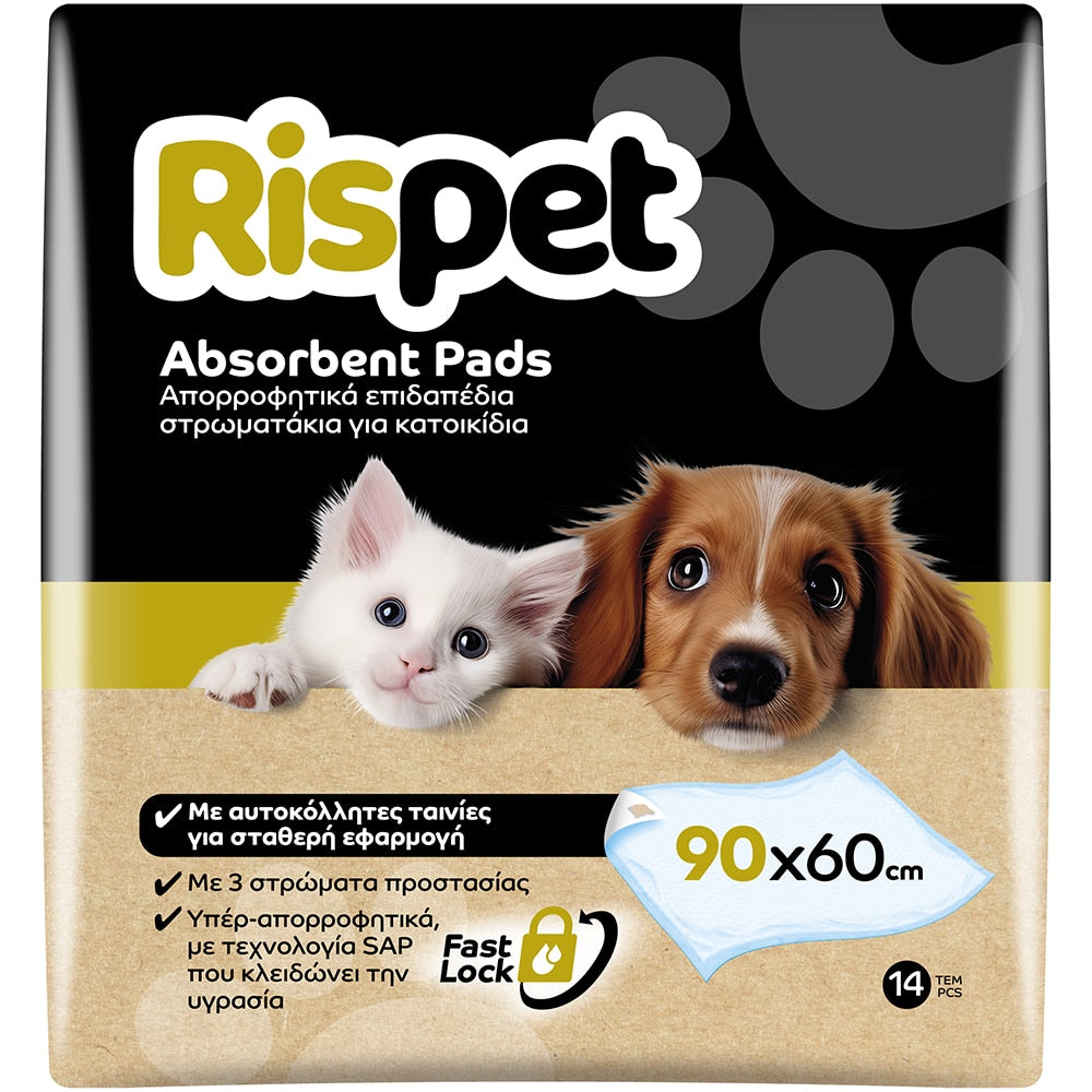 Rispet Pads 60x90cm - Απορροφητικές πάνες για κατοικίδια 14 τεμάχια
