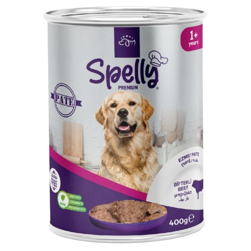 Spelly Premium adult dog Beef pate 400gr