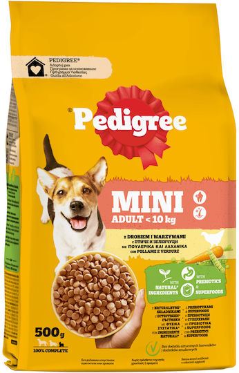 Pedigree Junior mini 500gr με κοτόπουλο και λαχανικά και προβιοτικά